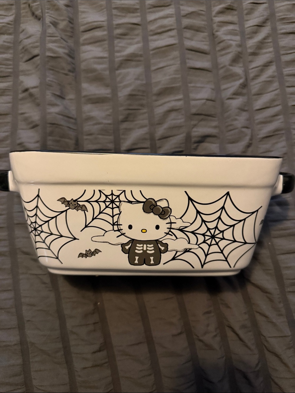 Hello Kitty White and Black Halloween Ceramic Baking Dish
